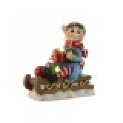 Коледна Украса Home ESPRIT Червен Зелен Многоцветен 33 x 18 x 35 cm - Сезонни и Празнични Декорации