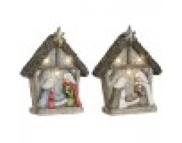 Рождествена Коледна Сцена Home ESPRIT Зелен Сив Магнезиев 27,5 x 10,5 x 34,5 cm (2 броя) Рождествена Коледна Сцена Home ESPRIT Зелен Сив Магнезиев 27,5 x 10,5 x 34,5 cm (2 броя)