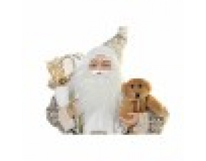 Декорация DKD Home Decor Дядо Коледа Сив PVC 37 x 20 x 60 cm