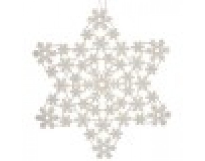 Коледна Украса Звезда Седеф 31,5 x 32 x 0,1 cm (24 броя)