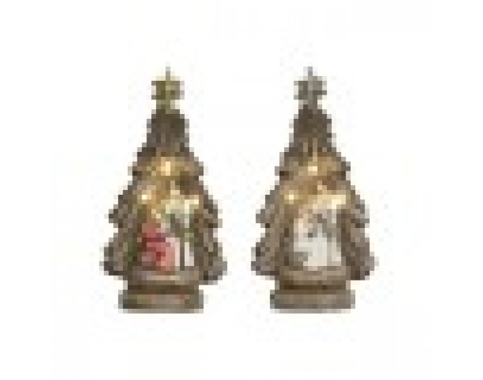 Рождествена Коледна Сцена Home ESPRIT Зелен Сив Магнезиев 23 x 13,5 x 45 cm (2 броя) Рождествена Коледна Сцена Home ESPRIT Зелен Сив Магнезиев 23 x 13,5 x 45 cm (2 броя)