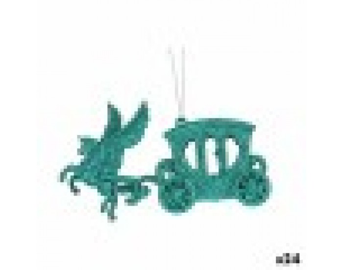 Коледна Украса Магическа Количка Зелен Пластмаса Пурпурин 15 x 8,5 x 4,5 cm (24 броя)