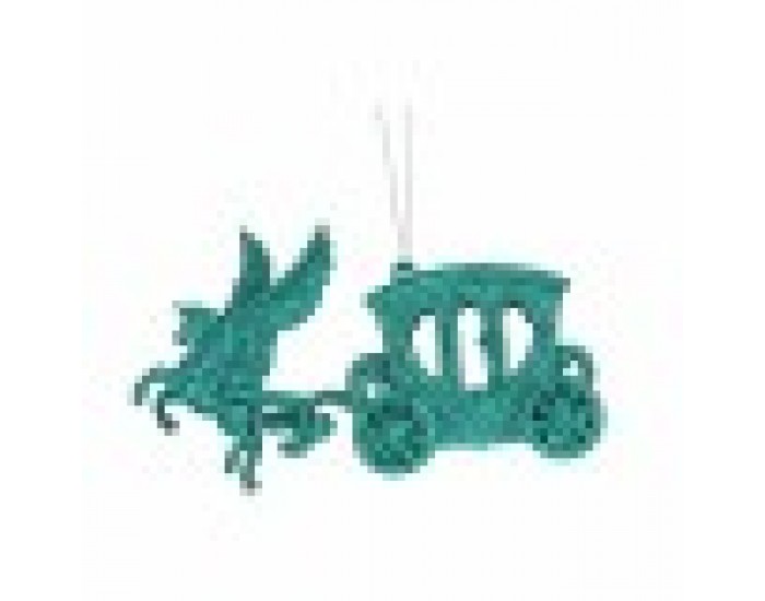 Коледна Украса Магическа Количка Зелен Пластмаса Пурпурин 15 x 8,5 x 4,5 cm (24 броя)