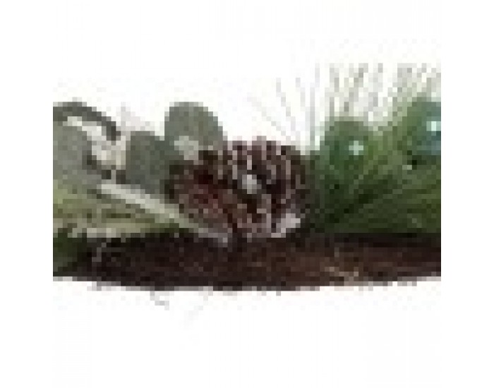 Коледен венец DKD Home Decor Син Бял Кафяв PVC 60 x 60 x 12 cm