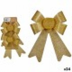 Комплект Коледни Декорации Ласо Златен PVC 16 x 3 x 18 cm (24 броя) - Сезонни и Празнични Декорации