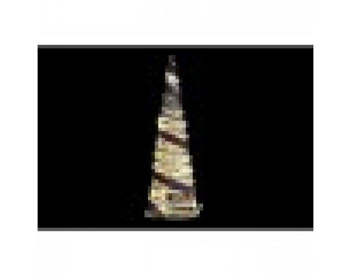 Декорация DKD Home Decor Коледа LED Конуси 3 Части Pатан (20 x 20 x 80 cm)