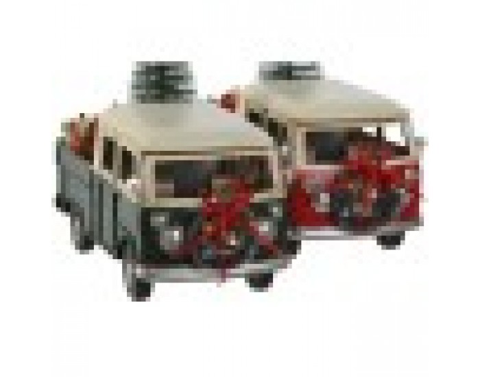 Коледна Украса Home ESPRIT Червен Зелен 26,5 x 12 x 19 cm (2 броя)