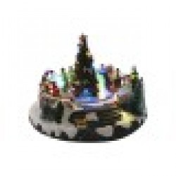 Коледна Украса Home ESPRIT Многоцветен Музикален 25 X 24 X 18 cm - Сезонни и Празнични Декорации