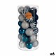Christmas Balls Set Сребрист Син Пластмаса (Ø 6 cm) (6 броя) Christmas Balls Set Сребрист Син Пластмаса (Ø 6 cm) (6 броя)