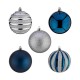 Christmas Balls Set Сребрист Син Пластмаса (Ø 6 cm) (6 броя) Christmas Balls Set Сребрист Син Пластмаса (Ø 6 cm) (6 броя)