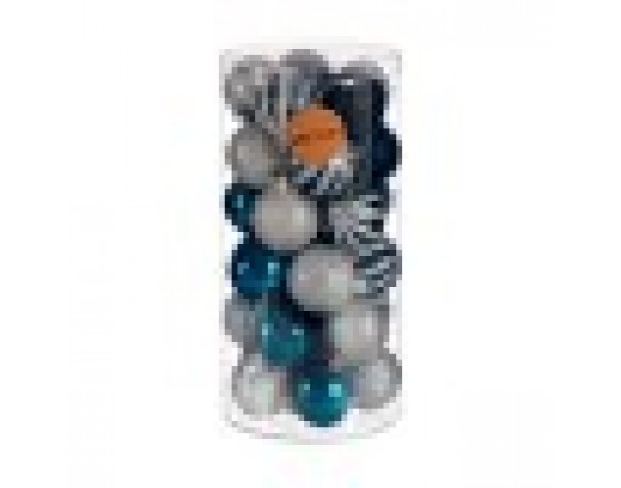 Christmas Balls Set Сребрист Син Пластмаса (Ø 6 cm) (6 броя) Christmas Balls Set Сребрист Син Пластмаса (Ø 6 cm) (6 броя)