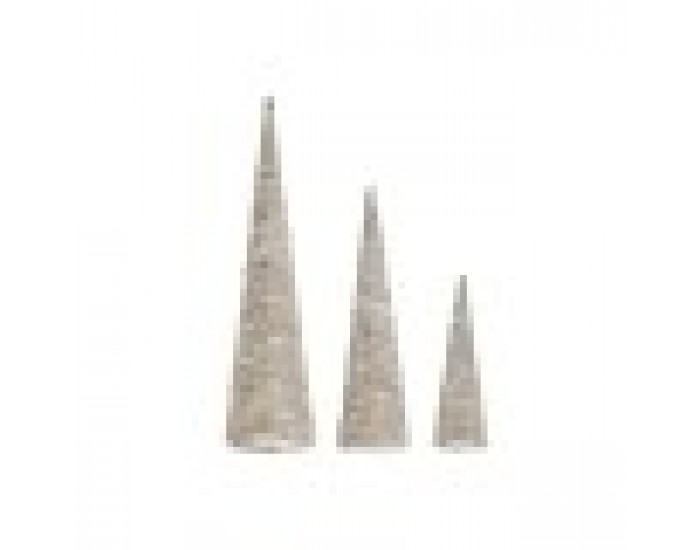 Коледна Украса DKD Home Decor Бял Златен Естествен 20 x 20 x 80 cm (3 Части)