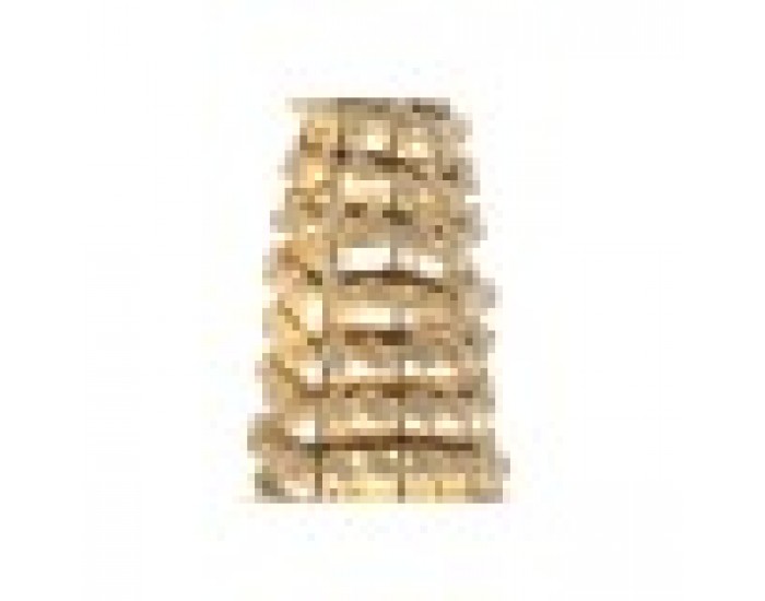 Коледна Украса DKD Home Decor Бял Златен Естествен 20 x 20 x 80 cm (3 Части)