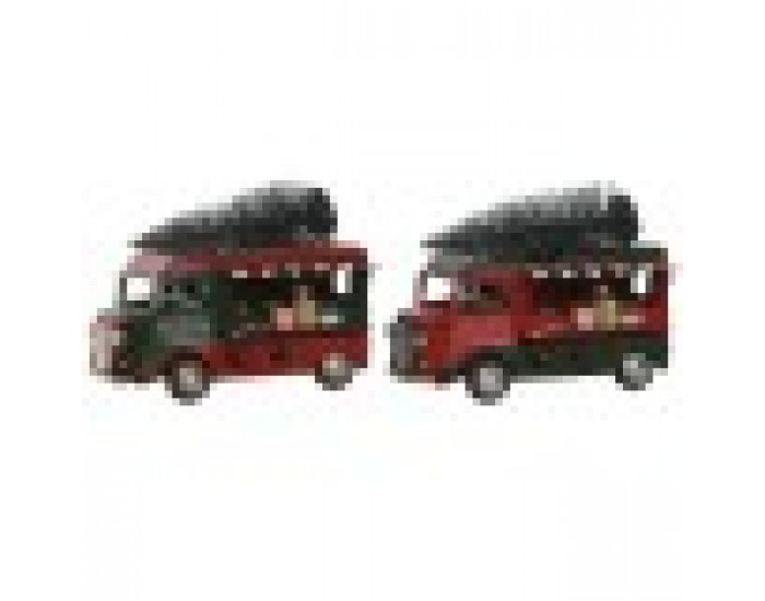 Коледна Украса Home ESPRIT Червен Зелен 26 x 14,5 x 20 cm (2 броя)