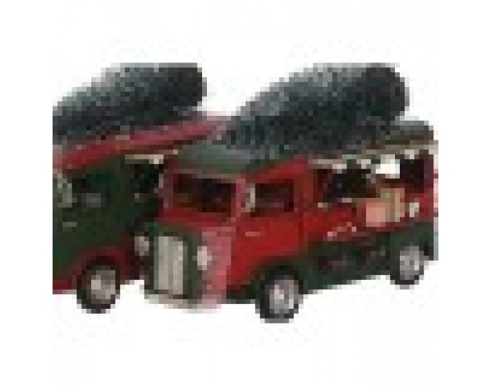 Коледна Украса Home ESPRIT Червен Зелен 26 x 14,5 x 20 cm (2 броя)