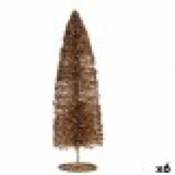 Декоративна фигурка Коледно дърво пайети Златен 10 x 41 x 10 cm (6 броя) - Сезонни и Празнични Декорации