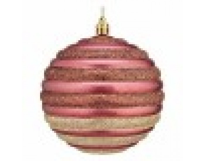 Комплект Коледни Топки Кръгове Розов Пластмаса 10 x 11 x 10 cm (6 броя)