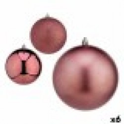 Комплект Коледни Топки Розов Пластмаса Ø 12 cm (6 броя) - Сезонни и Празнични Декорации