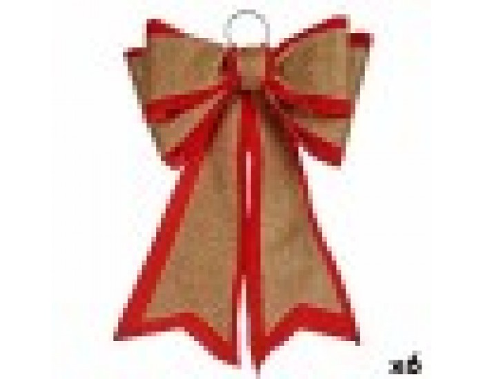 Ласо Коледна Украса 40 x 60 cm Червен Златен PVC (6 броя) Ласо Коледна Украса 40 x 60 cm Червен Златен PVC (6 броя)