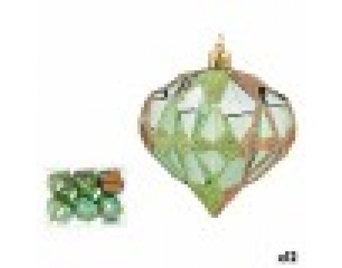 Комплект Коледни Топки Диамант Зелен Пластмаса 8 x 9 x 8 cm (12 броя) Комплект Коледни Топки Диамант Зелен Пластмаса 8 x 9 x 8 cm (12 броя)