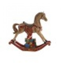 Коледна Украса DKD Home Decor Кафяв Червен Смола Кон 34 x 10 x 32 cm (3 броя) - Сезонни и Празнични Декорации