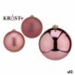 Комплект Коледни Топки Розов PVC 10 cm (12 броя) - Сезонни и Празнични Декорации