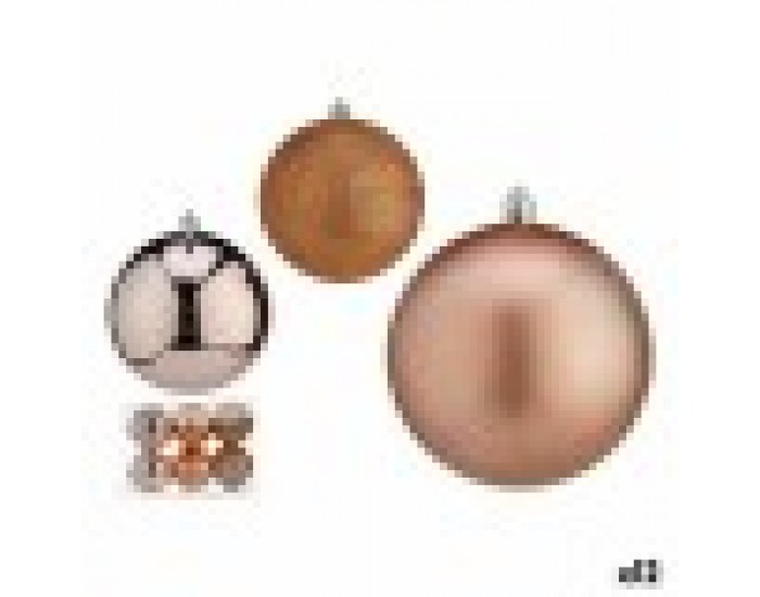 Комплект Коледни Топки Розов Пластмаса 10 x 11 x 10 cm (12 броя)