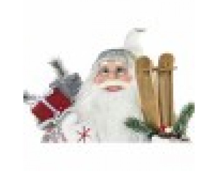 Декорация DKD Home Decor Дядо Коледа Бял Червен Сив PVC 45 x 34 x 83 cm