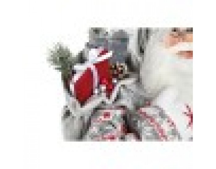 Декорация DKD Home Decor Дядо Коледа Бял Червен Сив PVC 45 x 34 x 83 cm