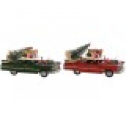 Коледна Украса Home ESPRIT Червен Зелен 36 x 14,5 x 23 cm (2 броя) - Сезонни и Празнични Декорации