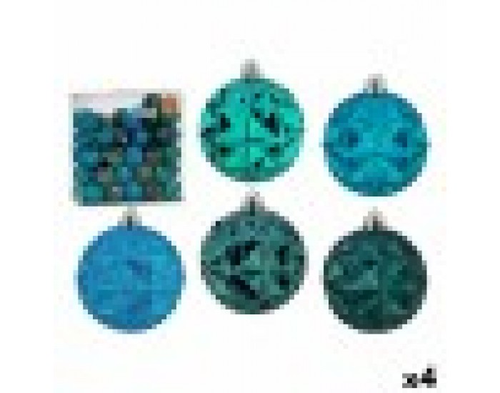 Комплект Коледни Топки цвят тюркоаз 7 cm (4 броя)