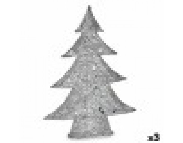 Декоративна фигурка Коледно дърво Метал Сребрист 12 x 59,5 x 48,5 cm (3 броя) Декоративна фигурка Коледно дърво Метал Сребрист 12 x 59,5 x 48,5 cm (3 броя)