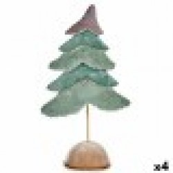 Коледно дърво Кадифе цвят тюркоаз 16 x 55 x 29 cm (4 броя) - Сезонни и Празнични Декорации