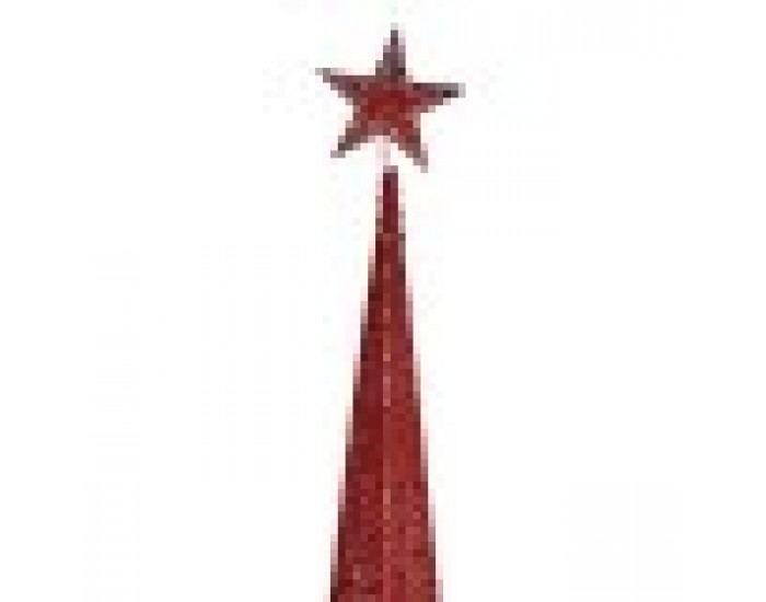 Коледно дърво Кула Червен Метал Пластмаса 42 x 218 x 42 cm (3 броя)