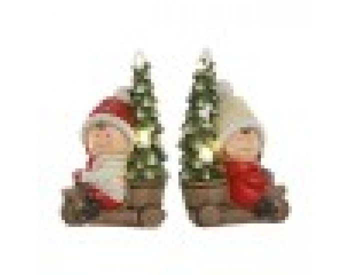 Коледна Украса Home ESPRIT Червен Зелен 31,5 x 20 x 50 cm (2 броя) Коледна Украса Home ESPRIT Червен Зелен 31,5 x 20 x 50 cm (2 броя)