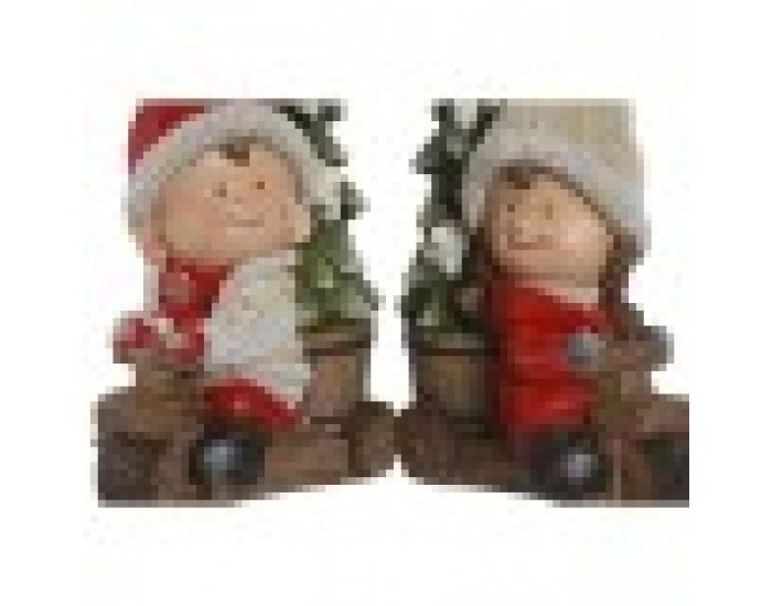 Коледна Украса Home ESPRIT Червен Зелен 31,5 x 20 x 50 cm (2 броя) Коледна Украса Home ESPRIT Червен Зелен 31,5 x 20 x 50 cm (2 броя)