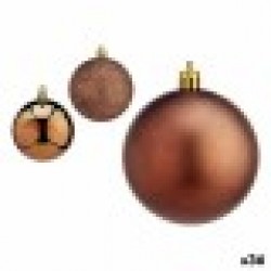 Комплект Коледни Топки Кафяв Пластмаса Ø 7 cm (36 броя) - Сезонни и Празнични Декорации