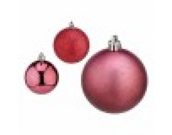 Комплект Коледни Топки Розов Пластмаса Ø 7 cm (36 броя)