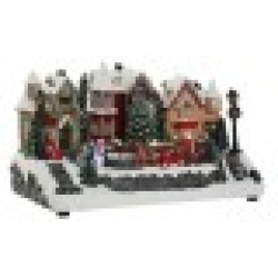 Коледна Украса Home ESPRIT Многоцветен Музикален 32 X 18,5 X 19 cm - Сезонни и Празнични Декорации