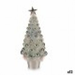 Декоративна фигурка Коледно дърво Сребрист полипропилен PET 16 x 37,5 x 16 cm (12 броя) - Сезонни и Празнични Декорации