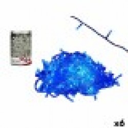 Гирлянда от LED Светлини Син 14,4 m Прозрачен 6 W (6 броя) - Сезонни и Празнични Декорации