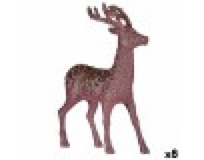 Декоративна фигурка Коледен елен Розов Пластмаса 15 x 45 x 30 cm (8 броя) Декоративна фигурка Коледен елен Розов Пластмаса 15 x 45 x 30 cm (8 броя)