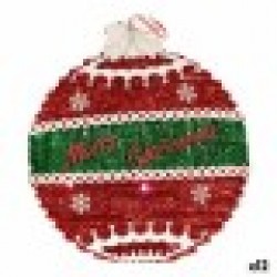 Коледна Украса висулка Коледна топка Гирлянда LED Светлина Бял Червен полипропилен PET 40 x 5,5 x 40 cm (12 броя) - Сезонни и Празнични Декорации
