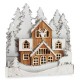 Декоративна фигурка Светлина Селище Бял Кафяв Дървен 44 x 43 x 6 cm (4 броя) Декоративна фигурка Светлина Селище Бял Кафяв Дървен 44 x 43 x 6 cm (4 броя)