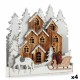 Декоративна фигурка Светлина Селище Бял Кафяв Дървен 44 x 44,5 x 6 cm (4 броя) Декоративна фигурка Светлина Селище Бял Кафяв Дървен 44 x 44,5 x 6 cm (4 броя)
