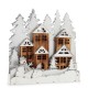 Декоративна фигурка Светлина Селище Бял Кафяв Дървен 44 x 44,7 x 6 cm (4 броя) Декоративна фигурка Светлина Селище Бял Кафяв Дървен 44 x 44,7 x 6 cm (4 броя)