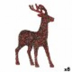 Декоративна фигурка Коледен елен Пурпурин Многоцветен Пластмаса 15 x 45 x 30 cm (8 броя) - Сезонни и Празнични Декорации