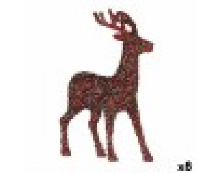 Декоративна фигурка Коледен елен Пурпурин Многоцветен Пластмаса 15 x 45 x 30 cm (8 броя) Декоративна фигурка Коледен елен Пурпурин Многоцветен Пластмаса 15 x 45 x 30 cm (8 броя)