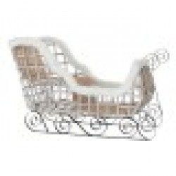 Коледна Украса DKD Home Decor LED Светлина Шейна Бял 90 x 46 x 62 cm - Сезонни и Празнични Декорации
