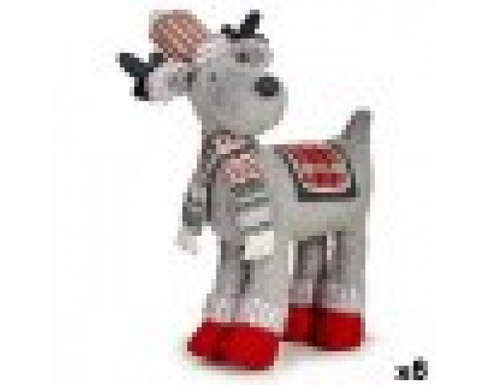 Декоративна фигурка Коледен елен Червен Сив 125 x 45 x 48 cm (8 броя) Декоративна фигурка Коледен елен Червен Сив 125 x 45 x 48 cm (8 броя)